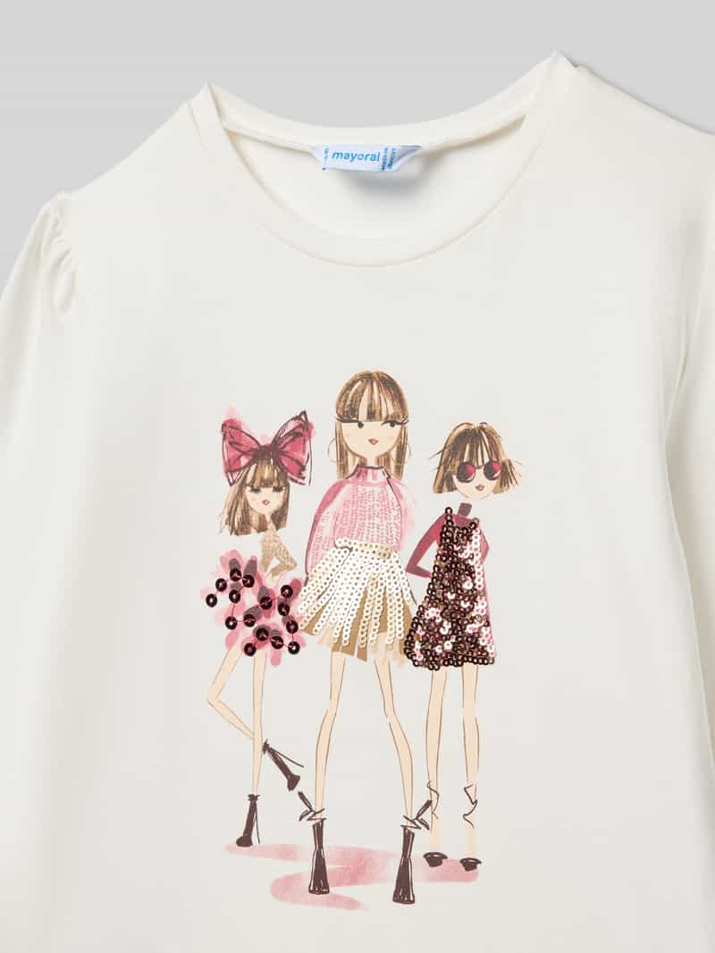 Mayoral Regular fit shirt met lange mouwen en motiefprint