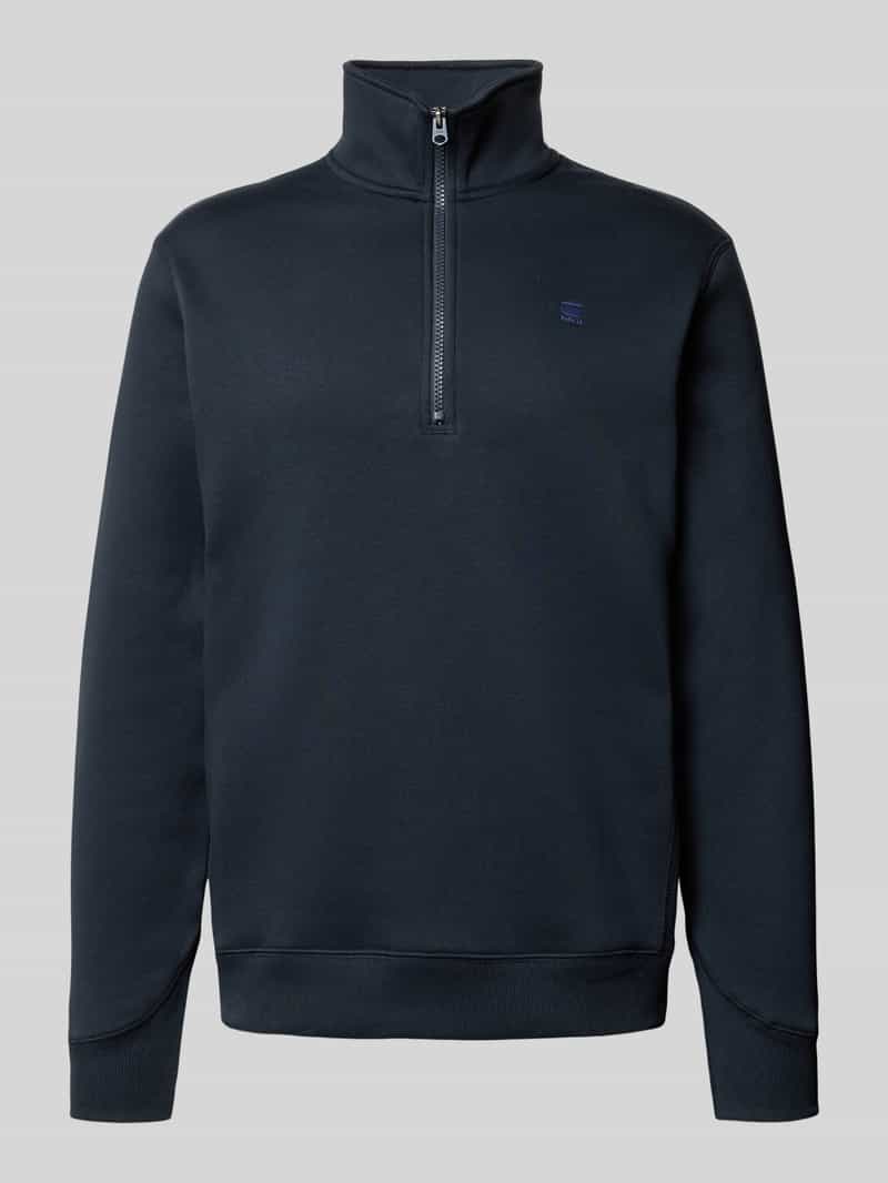 G-Star Raw Sweatshirt met schipperskraag en logostitching