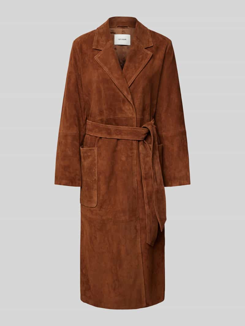 Ivy Oak Lange jas met reverskraag model 'LISA'
