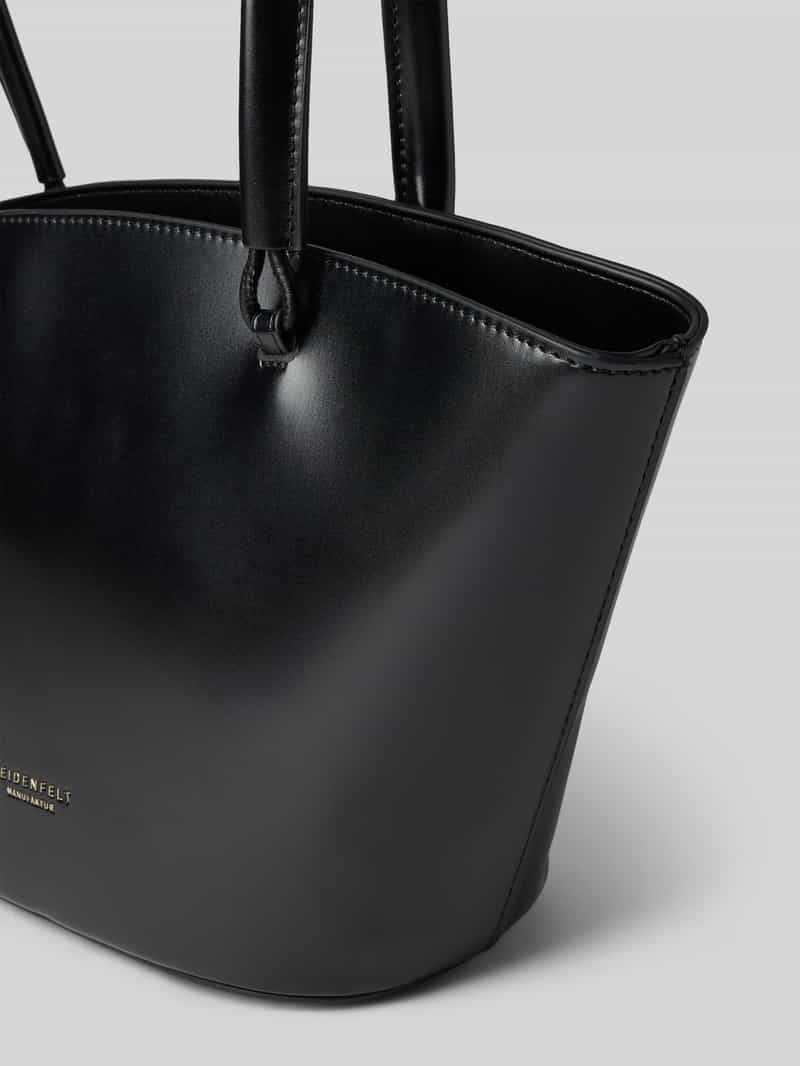 Seidenfelt Shopper in leerlook model 'Arvaja'