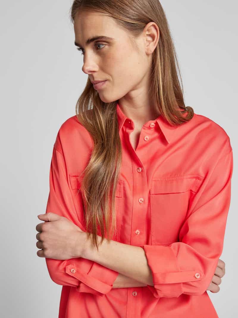 Opus Regular fit overhemdblouse met paspelzakken op de borst model 'Falensa'
