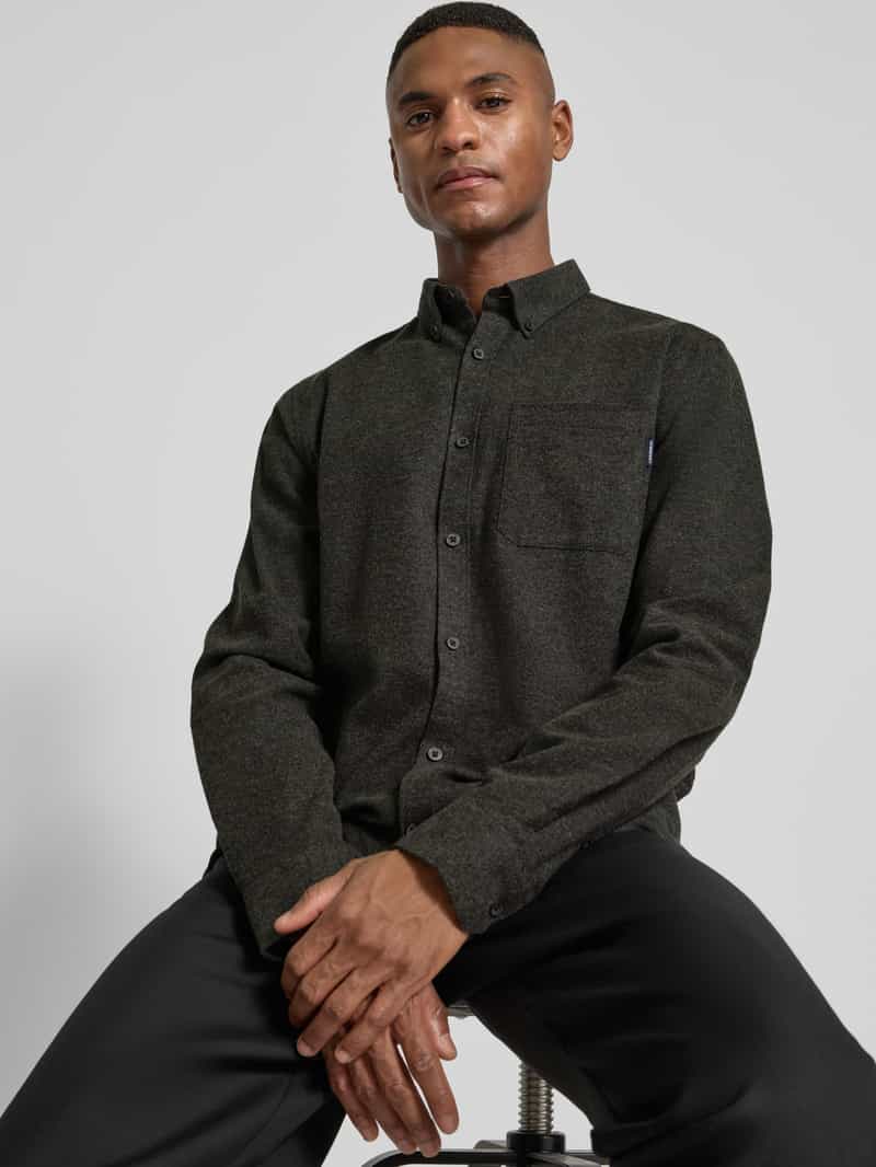 lindbergh Slim fit vrijetijdsoverhemd met borstzak model 'Brushed'