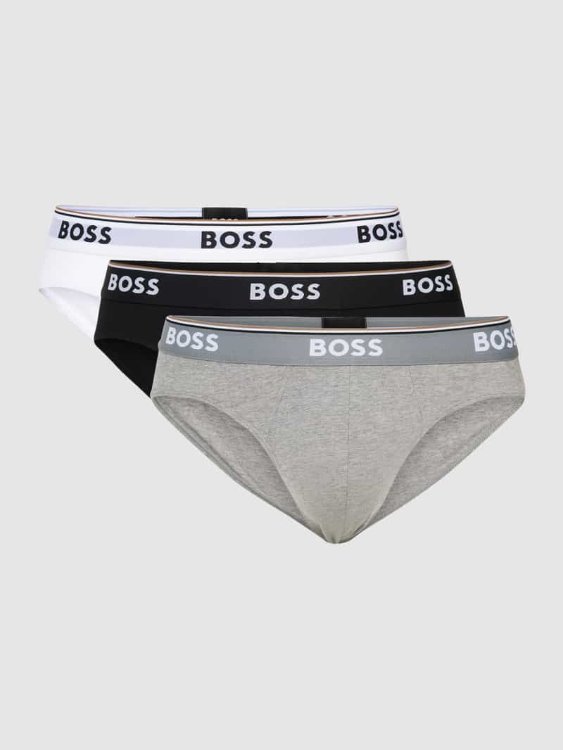 Slip met labeldetails in een set van 3 stuks, model 'Power'