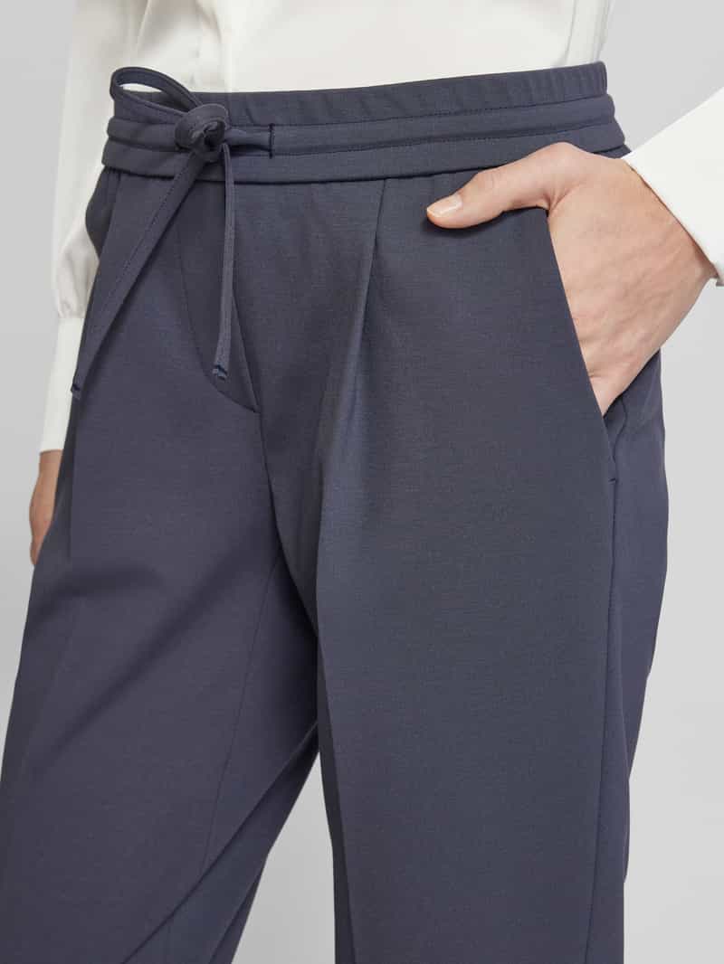 LUISA CERANO Slim fit stoffen broek met persplooien