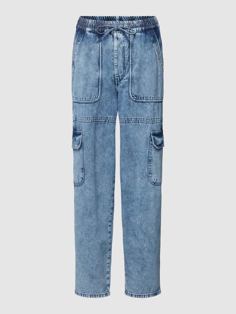 Rich & Royal Straight leg jeans met cargozakken