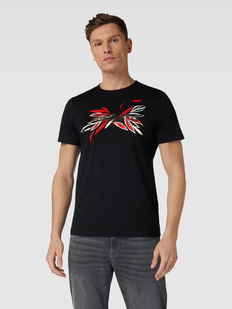 T-shirt met labelprint Antony Morato