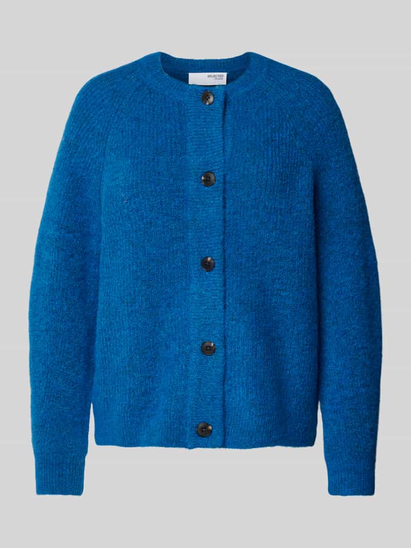 Selected Femme Gebreid jack met doorknoopsluiting model 'LULU'