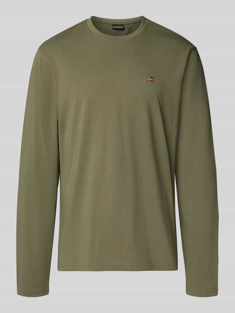Napapijri Shirt met lange mouwen en logostitching model 'Salis'