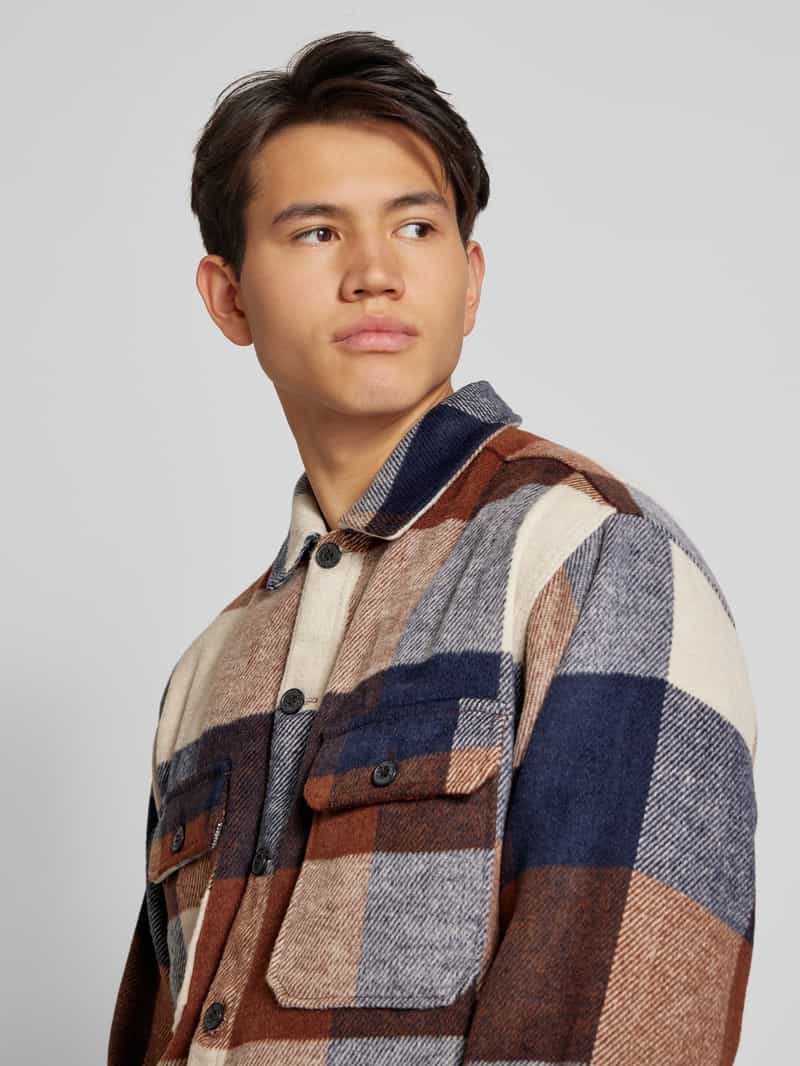jack & jones Slim fit overhemdjack met kentkraag model 'BRADLEY'