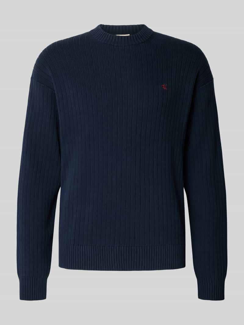 Calvin Klein Jeans Oversized gebreide pullover met ribboorden