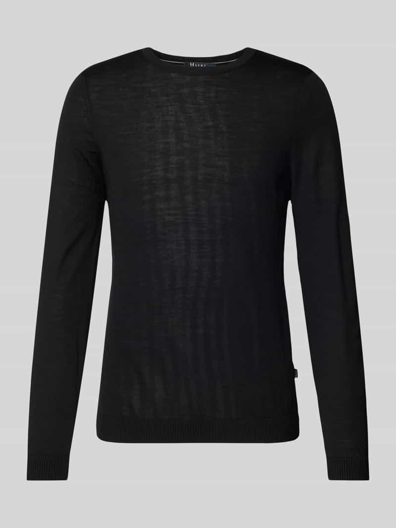 Gebreide pullover met geribde boorden