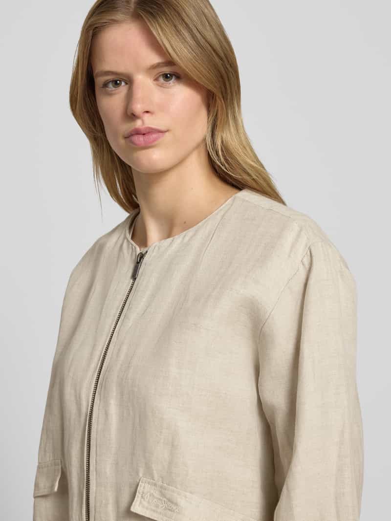 Pepe Jeans Relaxed fit blouson van een mix van linnen en katoen model 'SONIA'