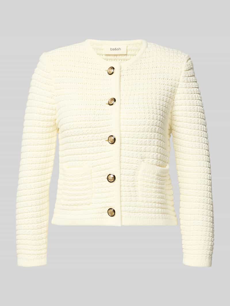 Bash Gebreid jack met structuurmotief model 'GASPARD'