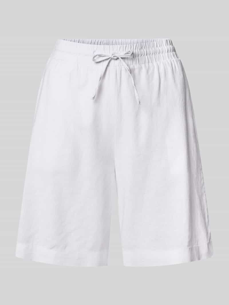 Linnen korte broek met elastische tailleband model 'Lava'