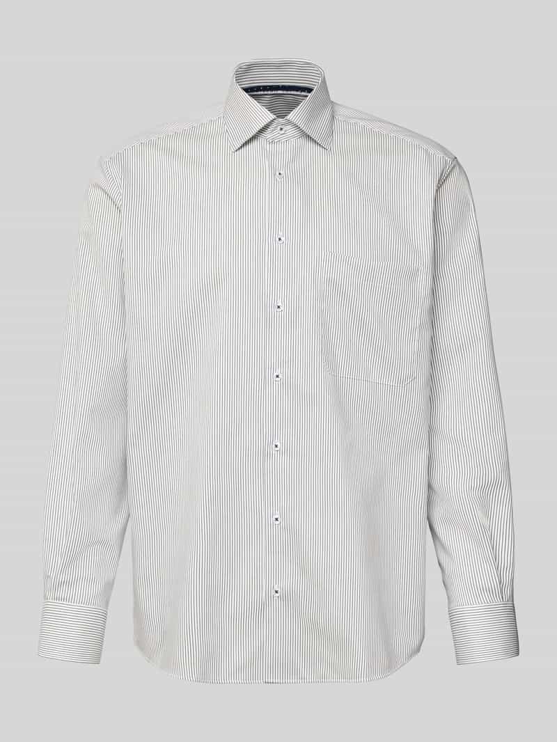 Eterna Comfort fit zakelijk overhemd van katoen met kentkraag