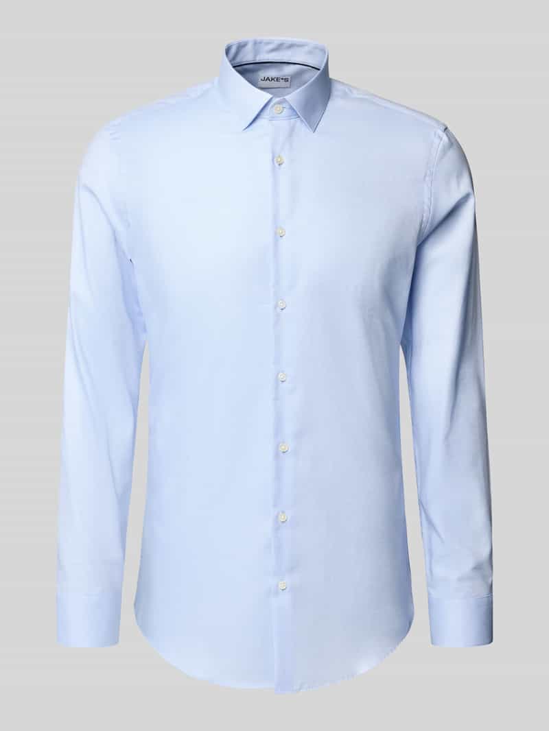 Jake*s Slim fit zakelijk overhemd met kentkraag