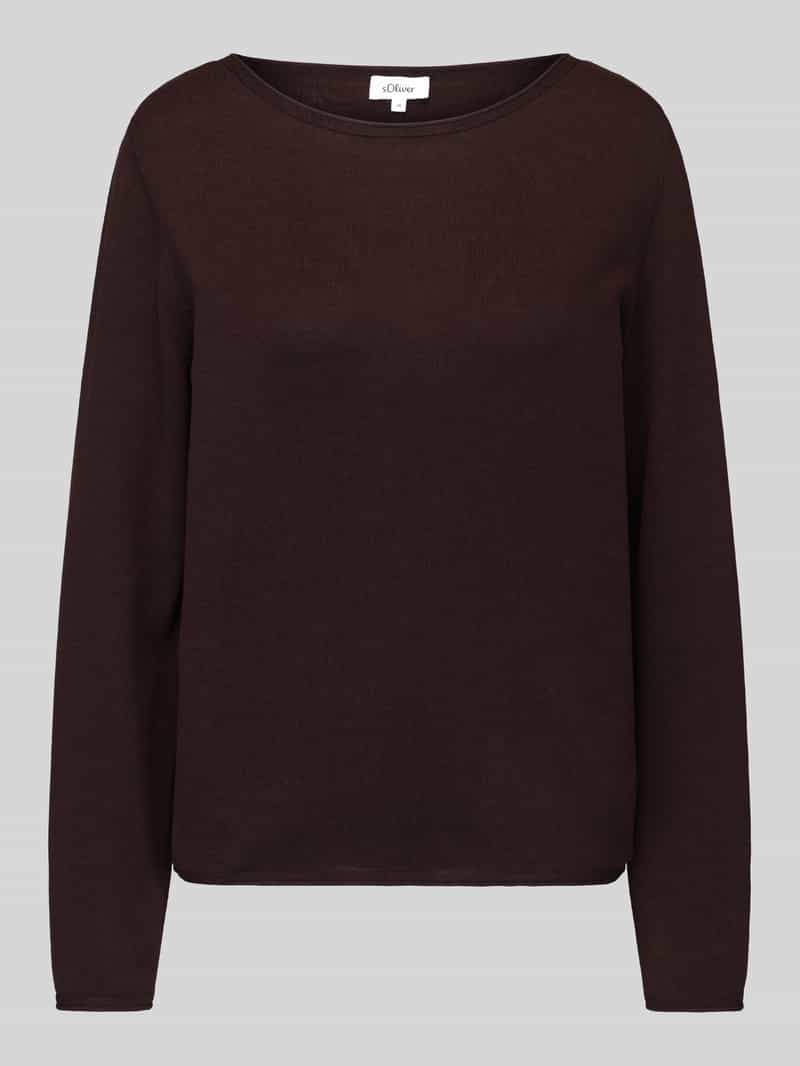 Regular fit pullover van mix van katoen en viscose