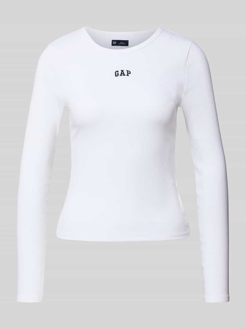 GAP Shirt met lange mouwen en labelstitching