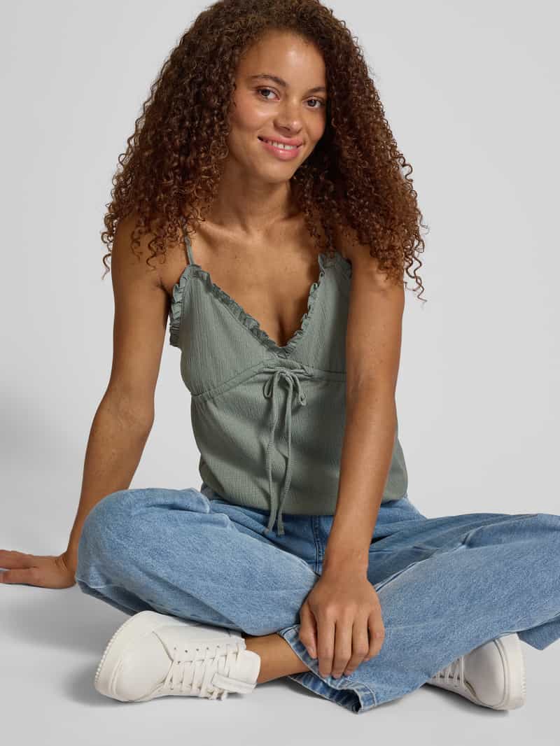 Only Regular fit top met bandjes met tunnelkoord in de taille model 'HILLARY'