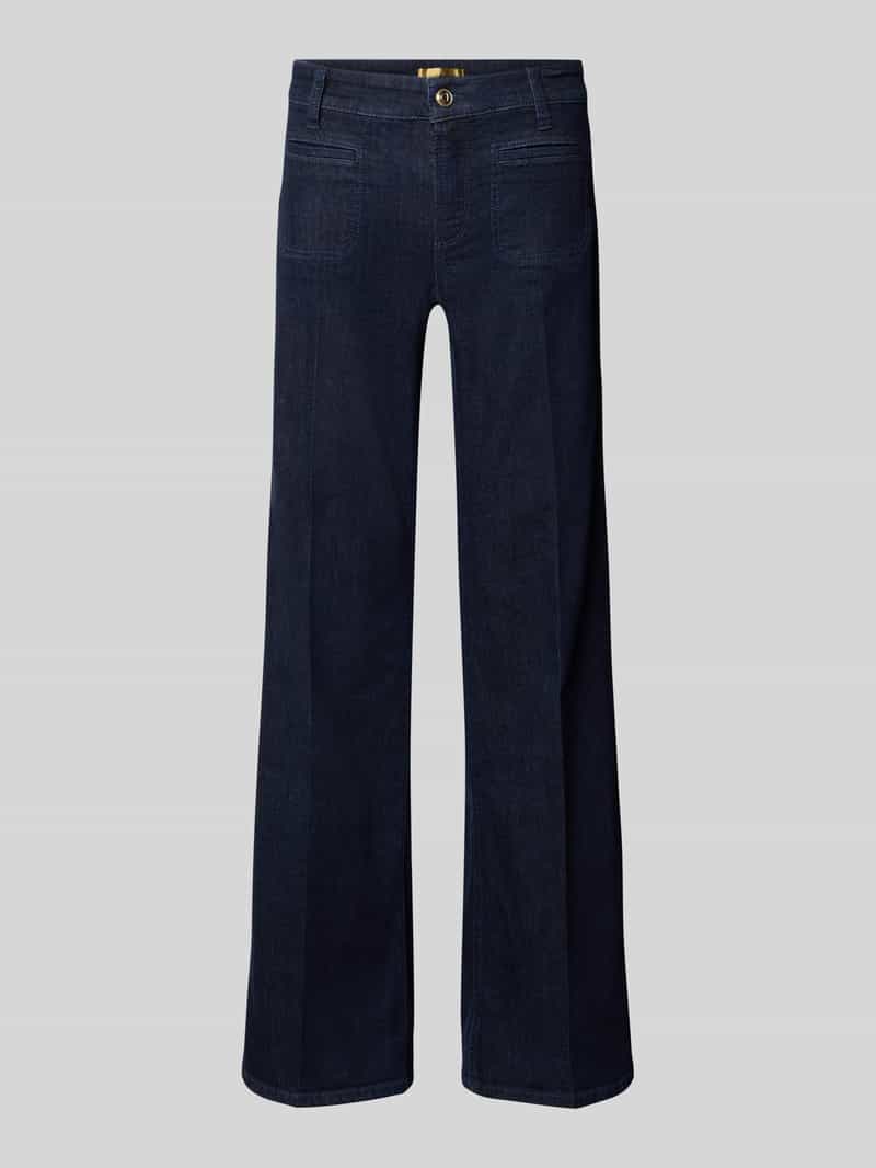 CAMBIO Flared cut jeans met persplooien model 'TESS'