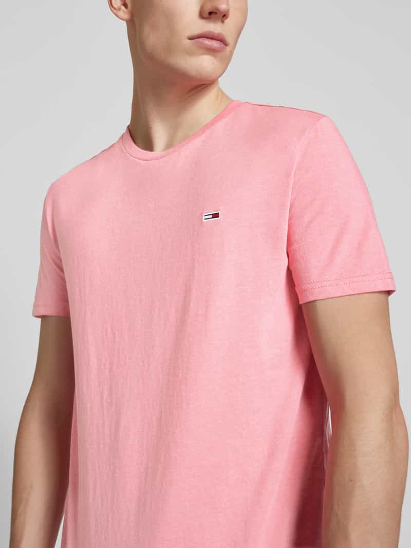 Tommy Jeans Slim fit T-shirt met logostitching