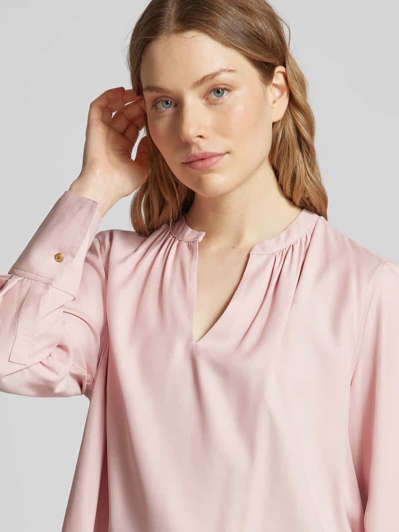 Tommy Hilfiger Regular fit blouseshirt van viscose met opstaande kraag