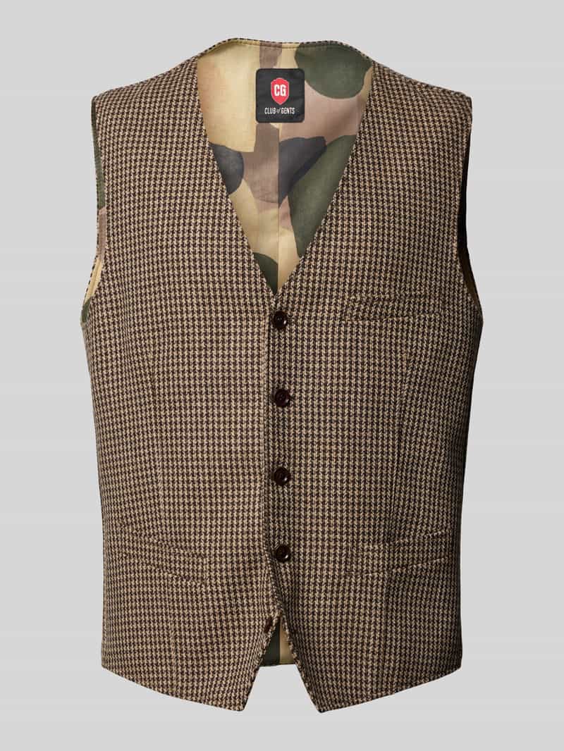 CG Club of Gents Gilet met paspelzak op de borst model 'Morley'
