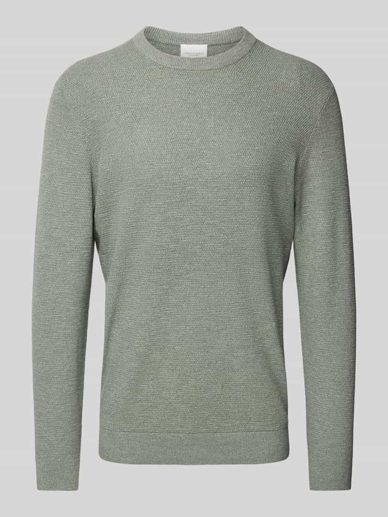 Profuomo Gebreide pullover met structuurmotief