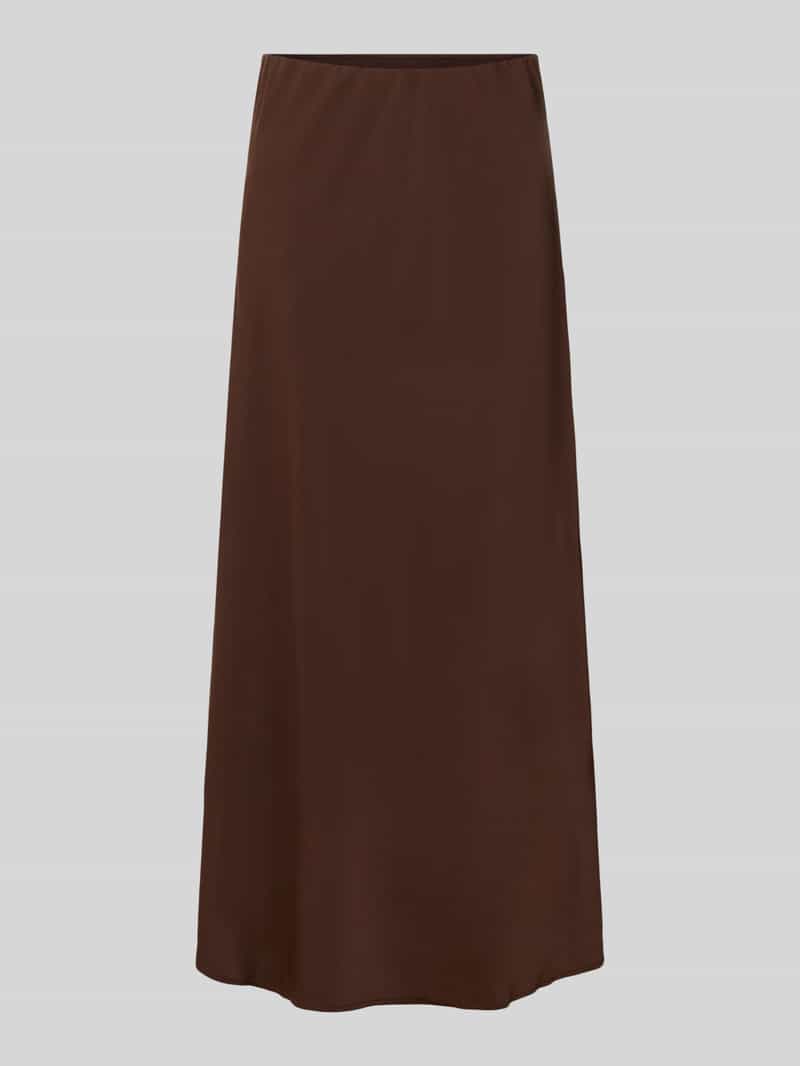 Pieces Uitlopende midirok met elastische band model 'FRANAN'
