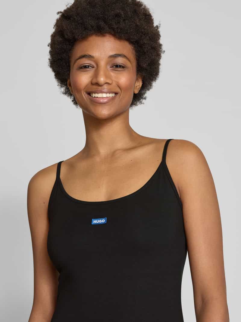 Hugo Blue Mini-jurk met labelbadge model 'Narya'
