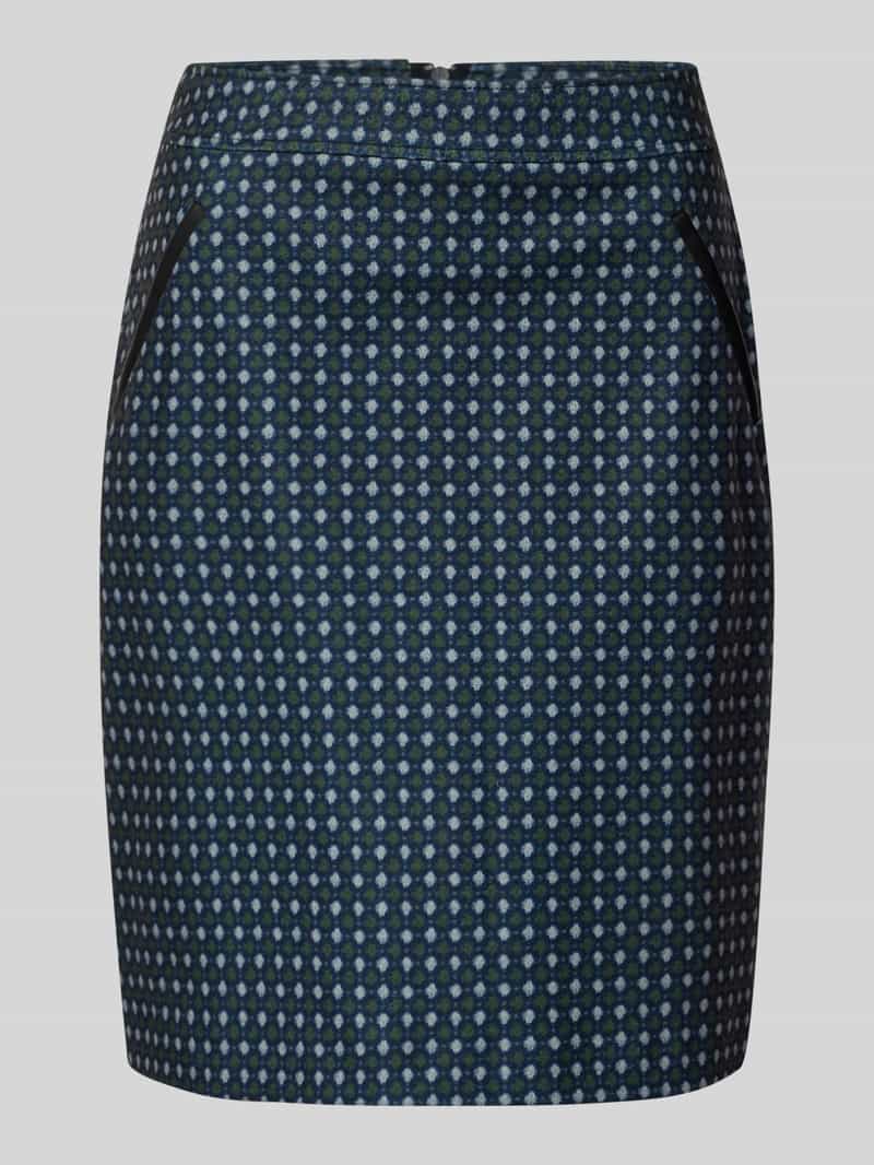 Christian Berg Woman Knielange rok met naadritssluiting