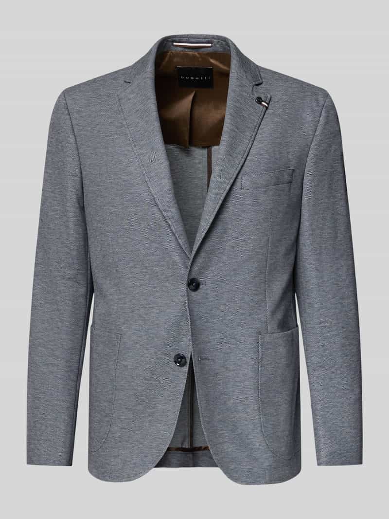 Bugatti Regular fit 2-knoops colbert met reverskraag