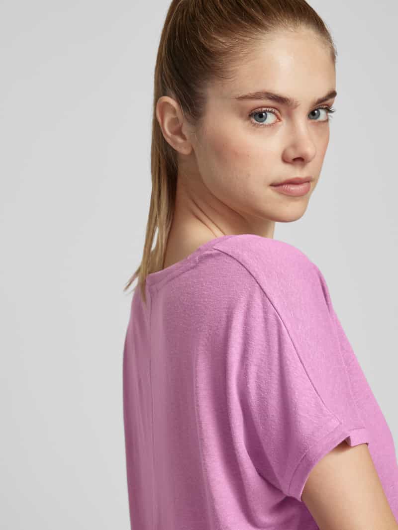 QS Linnen T-shirt met V-hals