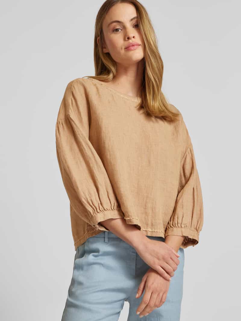 Christian Berg Woman Relaxed fit linnen blouse met 3 4-mouwen