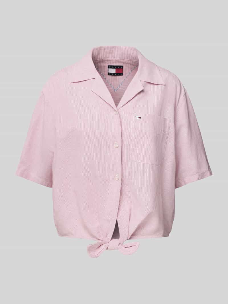 Tommy Jeans Relaxed fit overhemdblouse van een mix van katoen en linnen
