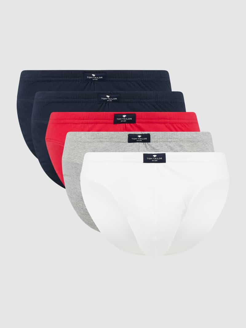Tom Tailor Minislip Colorado met merklogo (set, 5 stuks)