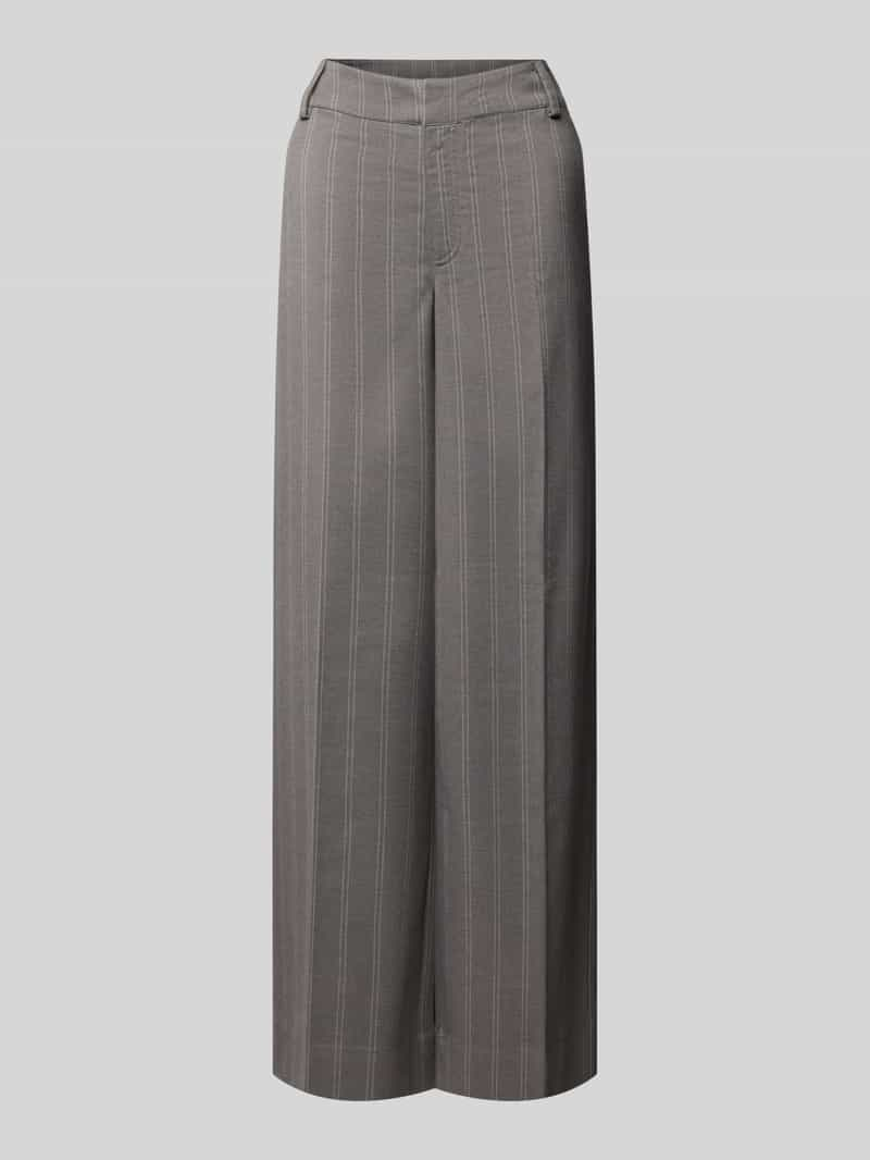 My Essential Wardrobe Wide leg stoffen broek met riemlussen, model 'Tito'