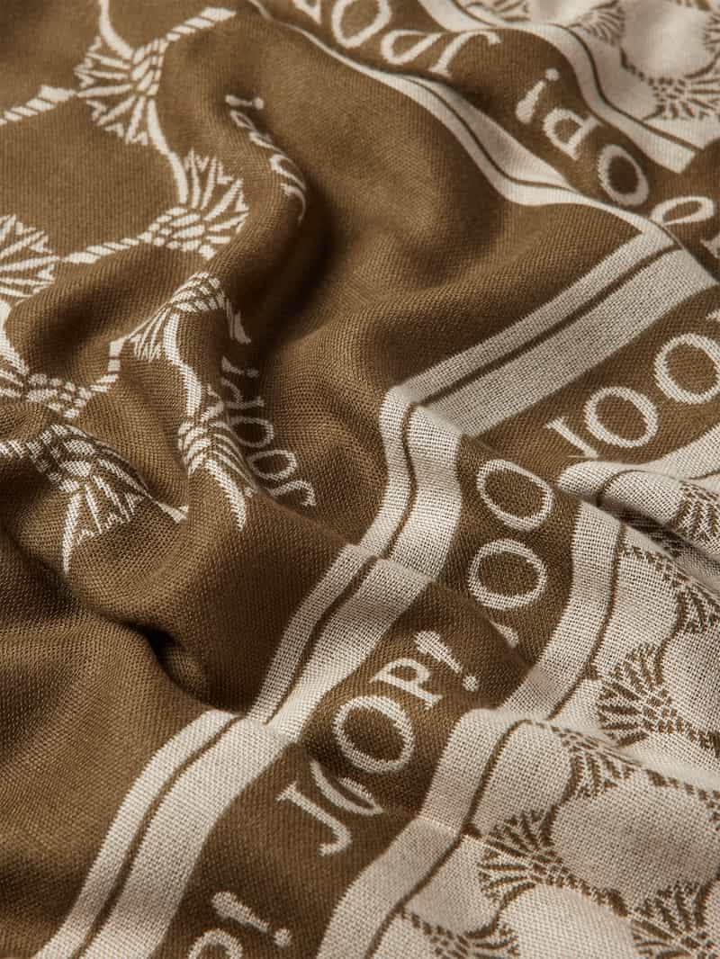 Joop! Sjaal van viscosemix met franjes