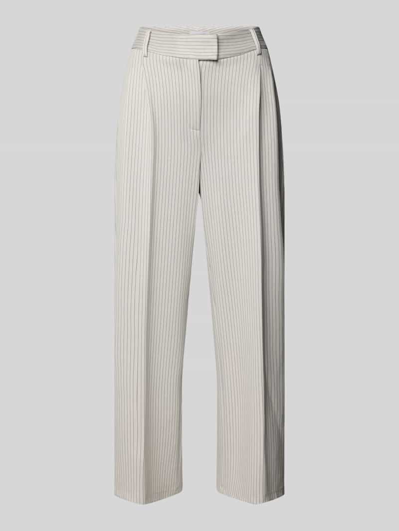 Rich & Royal Stoffen broek met achterzakken en persplooien