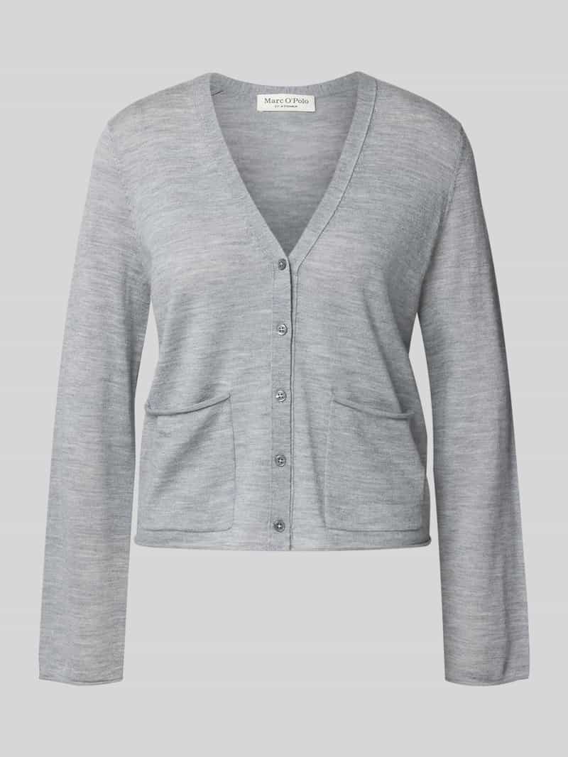 Marc O'Polo Regular fit gebreid jack van scheerwolmix