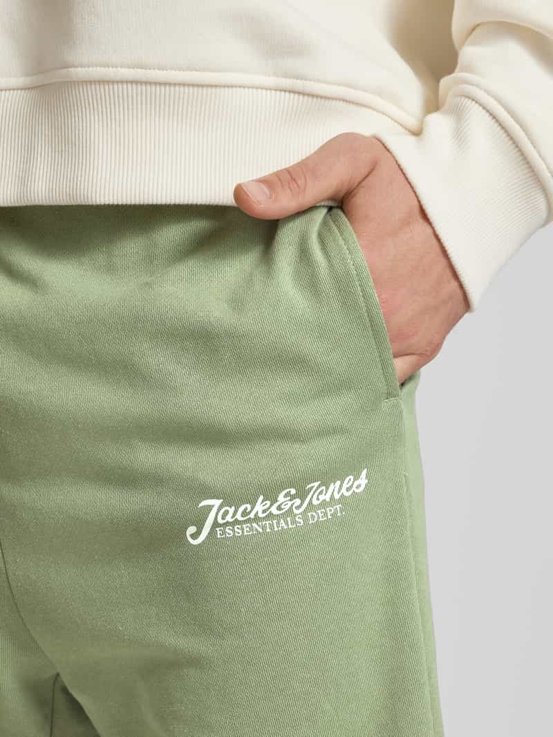 jack & jones Slim fit sweatpants met labelprint model 'GORDON'