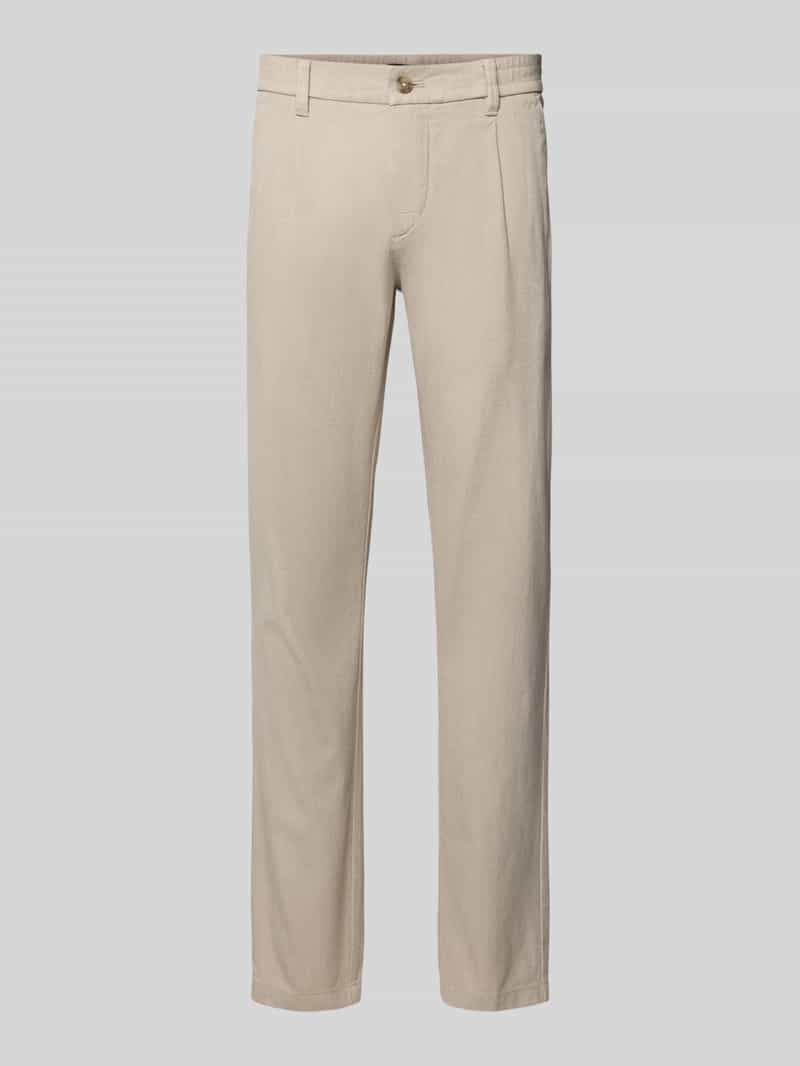 Regular fit smalle broek van katoenmix model 'Stig Jogger'