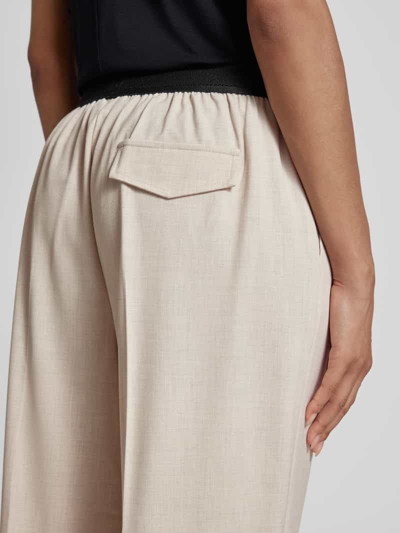 Opus Stoffen broek met persplooi en elastische band model 'Malma'