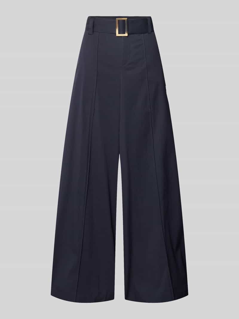 MAC Stoffen broek met riem en steekzakken model 'Carletta'