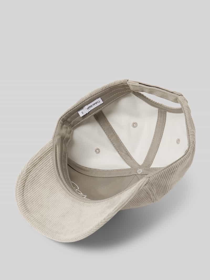 CK Calvin Klein Baseballpet van corduroy met labelpatch