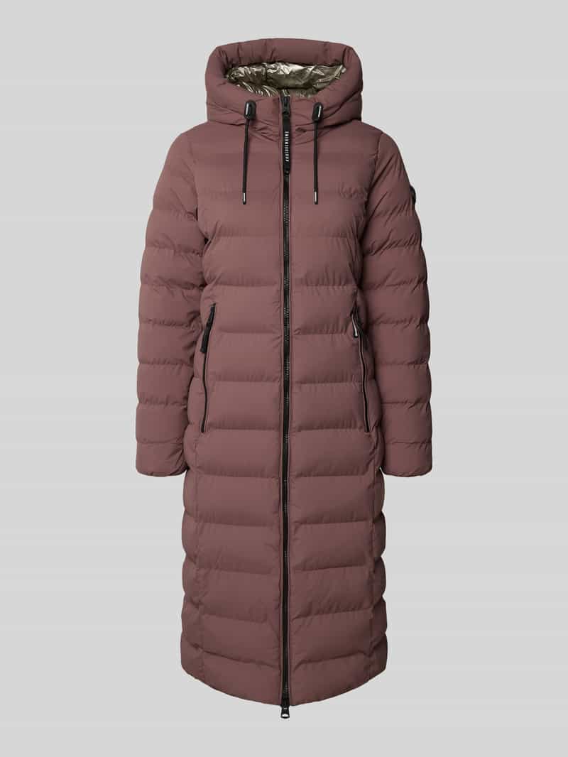 khujo Regular fit gewatteerde lange jas met tweewegsritssluiting model 'Gamp'