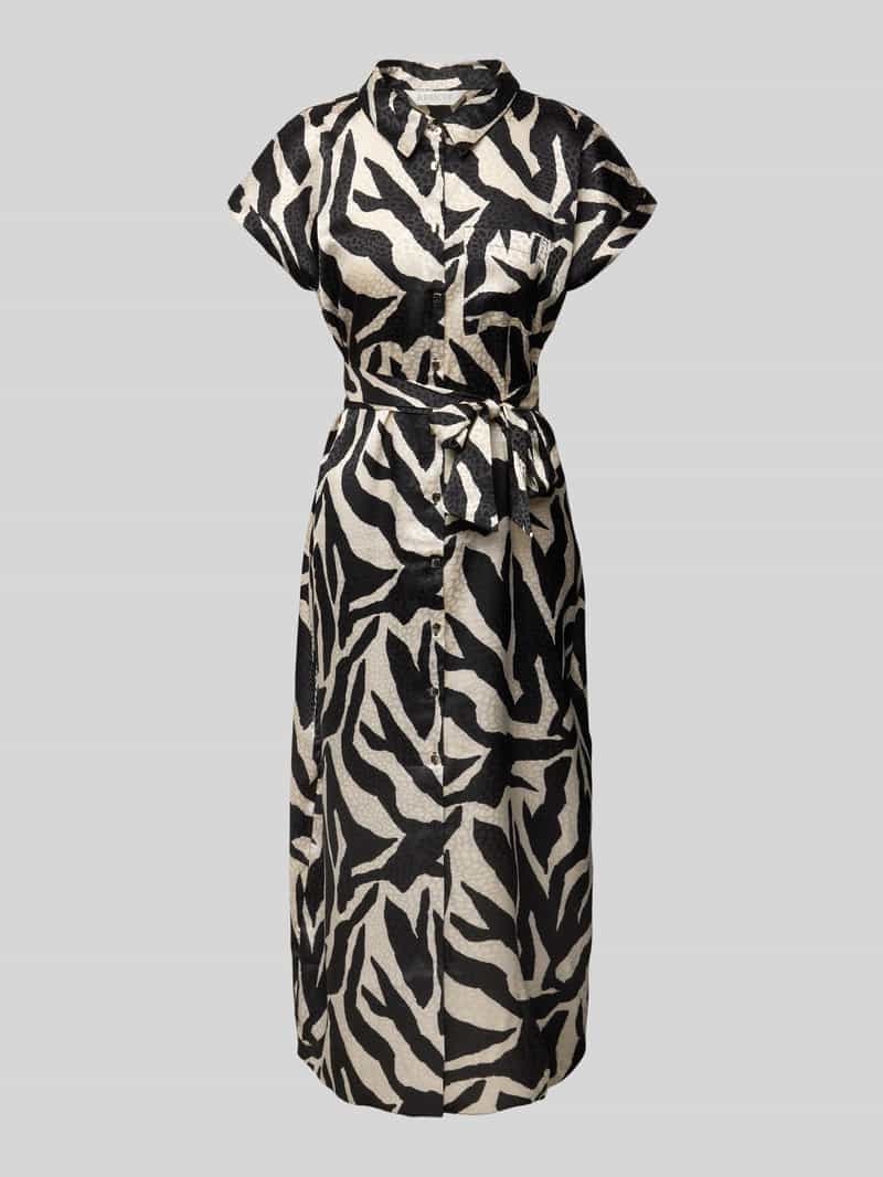 Apricot Midi-jurk met strikceintuur