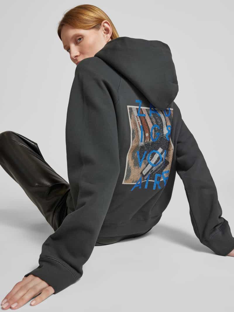 Zadig & Voltaire Hoodie met motiefprint model 'GEORGY'