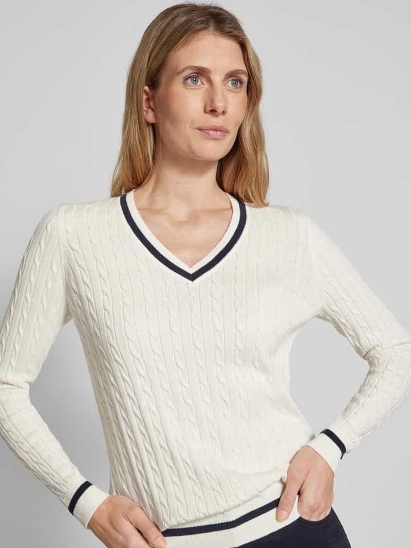 Christian Berg Woman Gebreide pullover met ribboorden