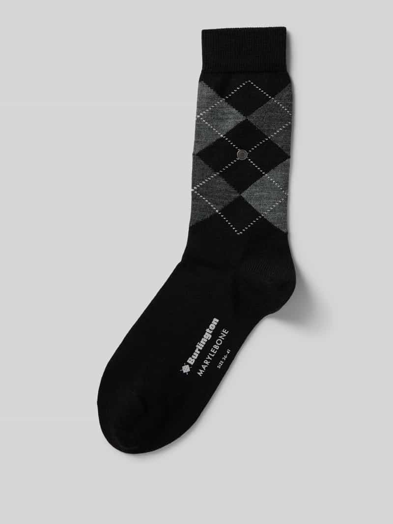 Burlington Sokken van scheerwolmix model 'Marylebone'